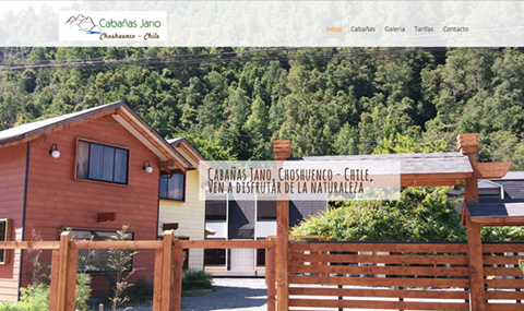 Logotipo y web cabañas jano