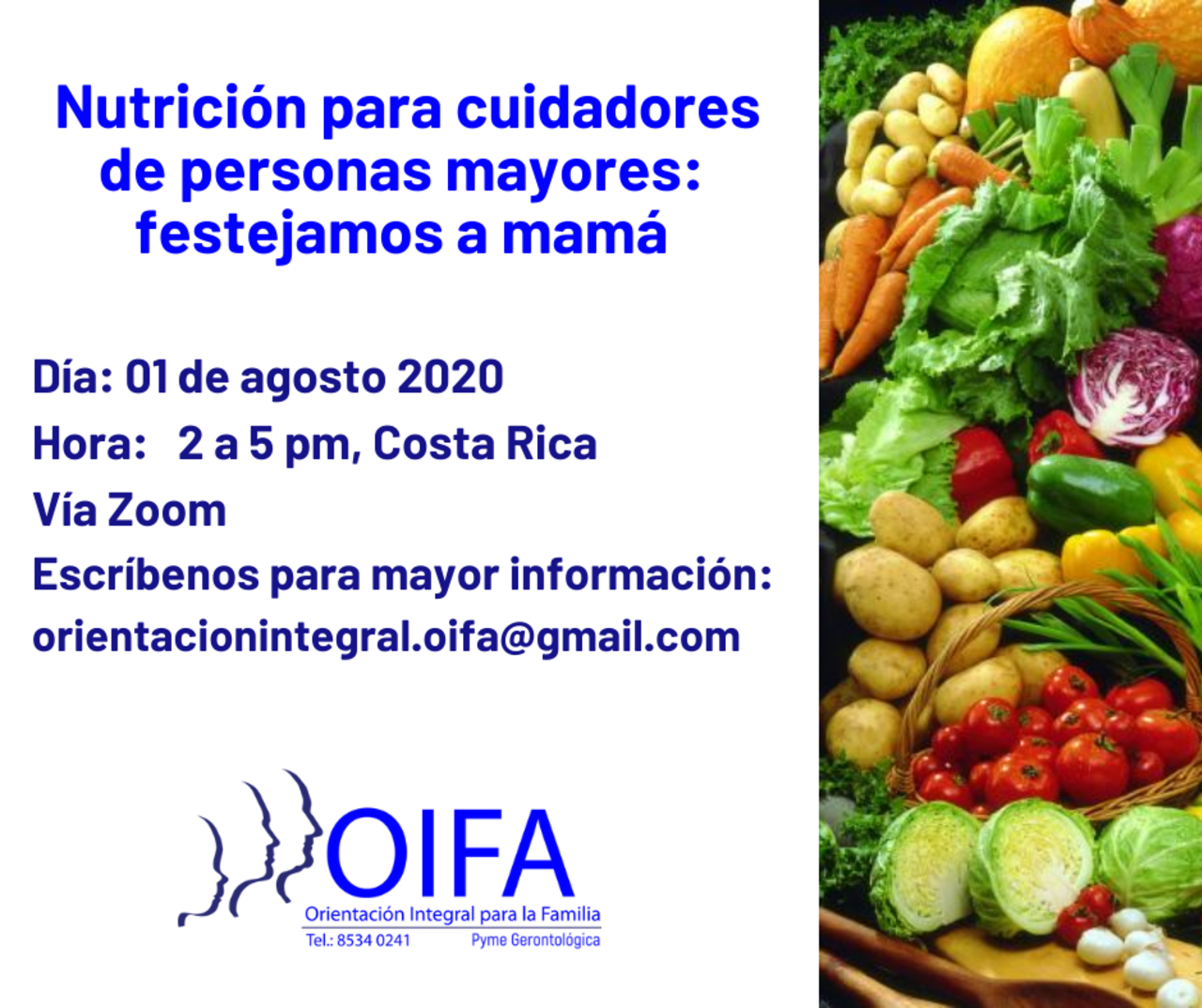 El próximo 01 de agosto tendremos Taller virtual para cuidadores. Se brinda certificado. ¡Te esperamos!